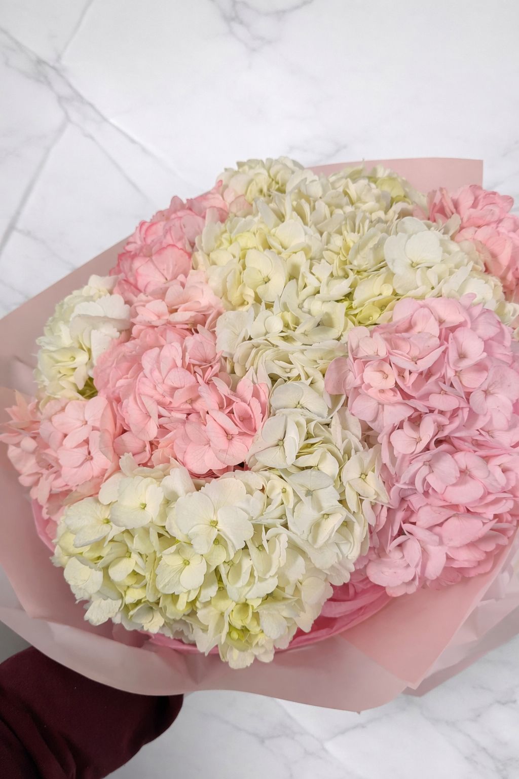 Pink & White Hydrangea Bouquet