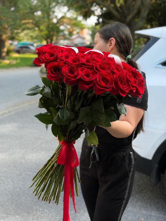48 Extra-Long Stem Red Roses