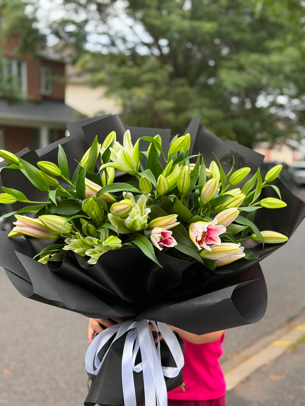 Blush Noir Lily Bouquet