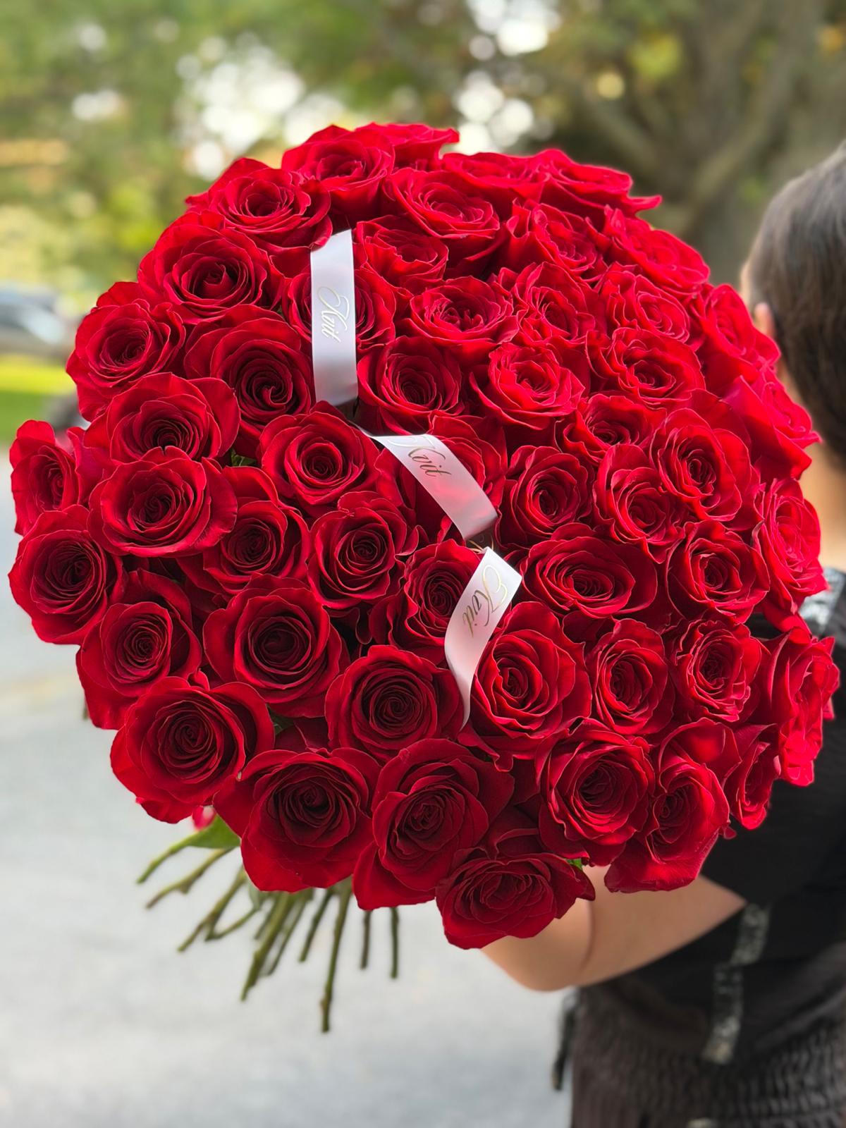 48 Extra-Long Stem Red Roses