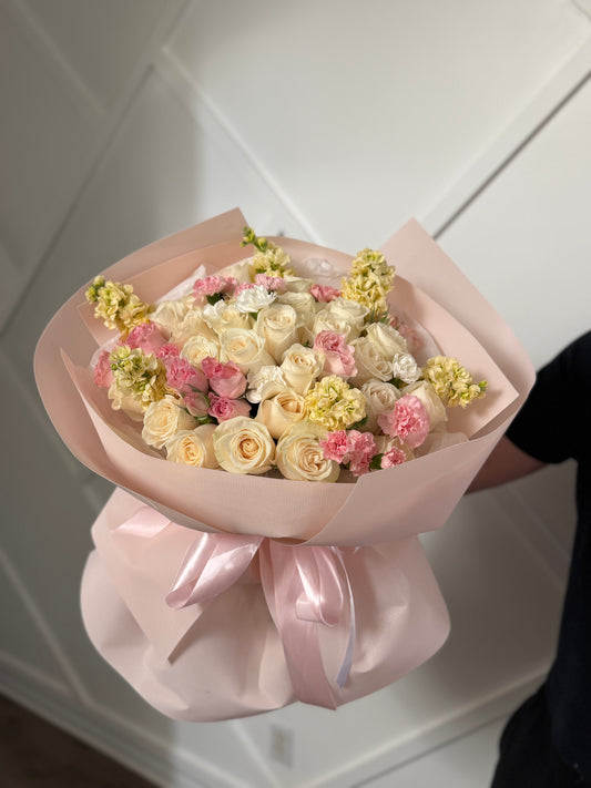 Cream & Blush Garden Bouquet