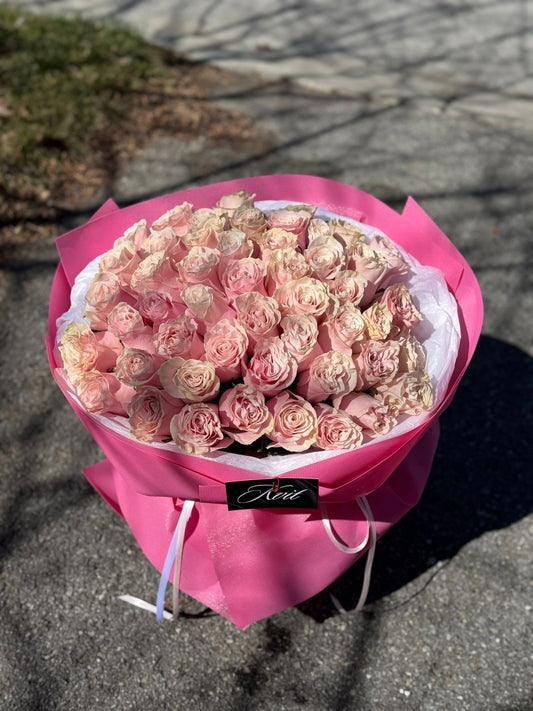 48 Premium Blush Roses – Soft Luxury
